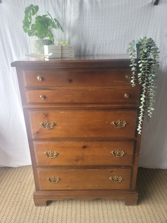 Super Cute Vintage Wood Dresser For Sale