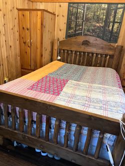 Beautiful  Log bed frame Queen