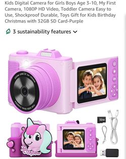 Kids Digital Camera for Girls Boys with 32GB