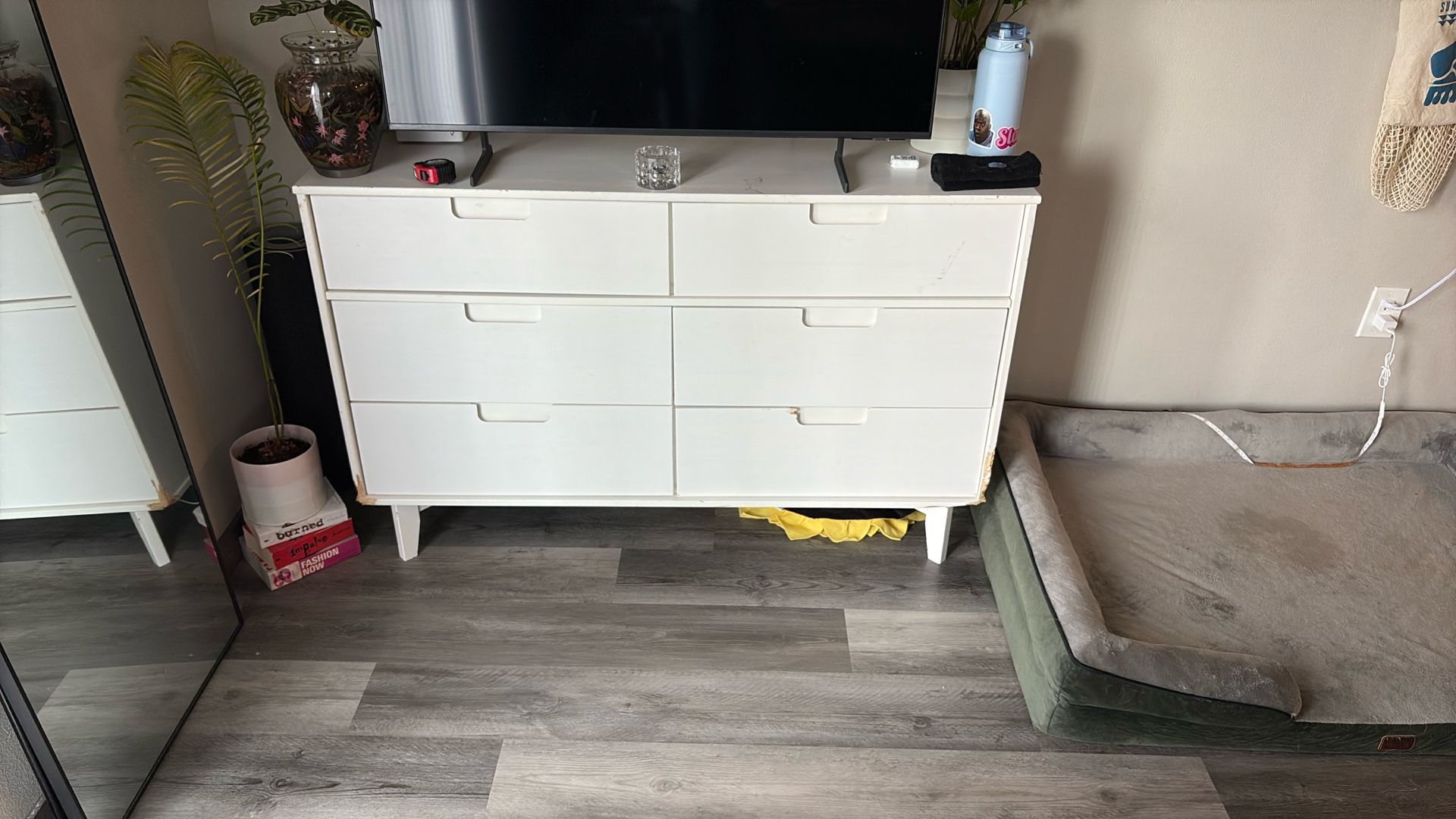 Real Wood White Dresser