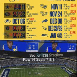 2 Tickets Rams Home Games