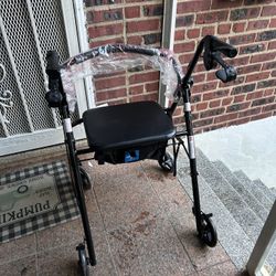 Mobility Ultra Lightweight Rollator Walker with Seat - Foldable,