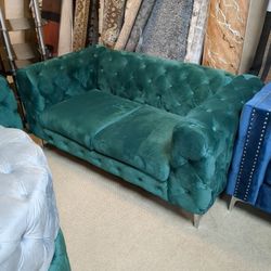 Black Velvet 3 Piece Set (Sofa+Loveseat+Chair)