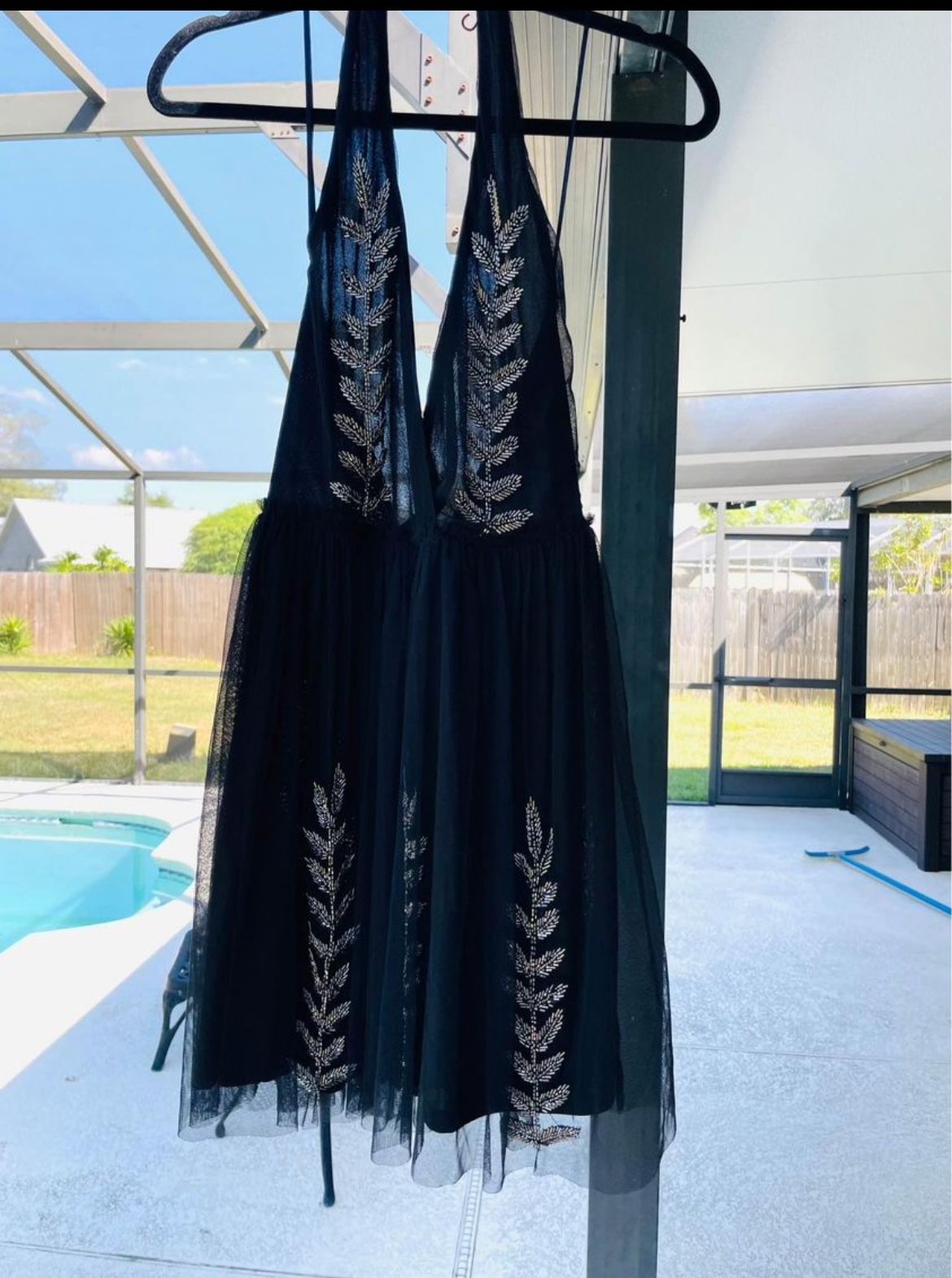 Black Halter Top Cocktail Dress