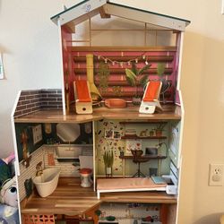 Wooden Barbie Doll House 