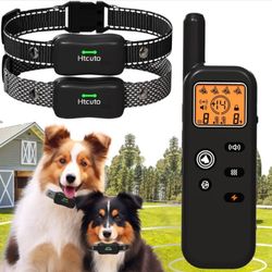 Wireless Dog Fence System for 2 Dogs 3500ft Electric Fences for Dogs Training Fence Collar with Remote Ultrasonic Trainer Waterproof Portable