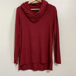 Gibson Look Women’s Fleece Convertible Neck Long Sleeve Pullover Mulberry Sz XXS