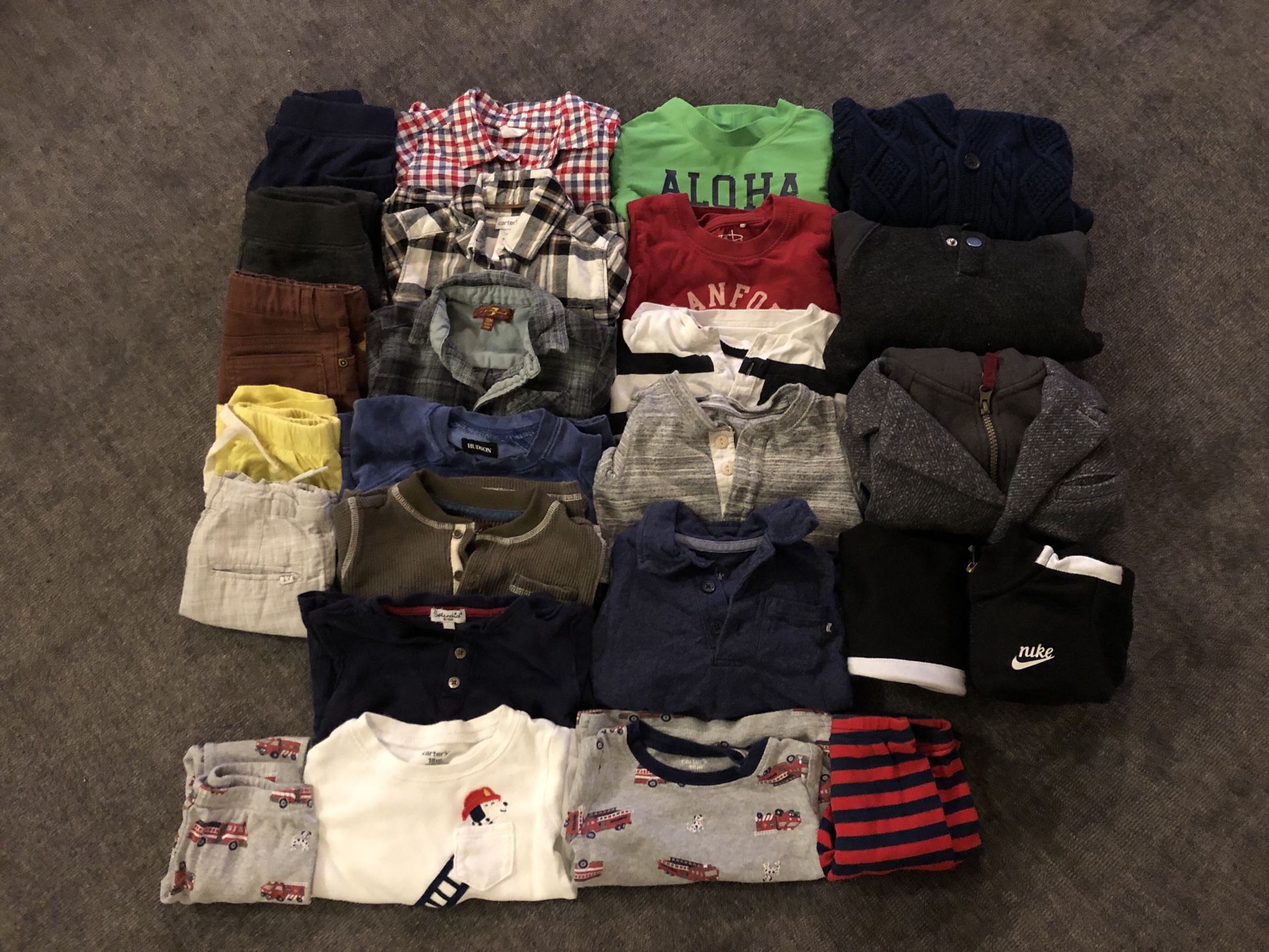 Bundle of baby boy clothes (12 & 18 mos) — 25 items