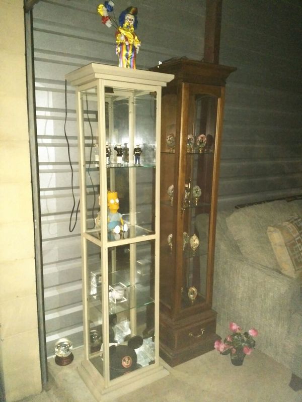Metal And Gl Light Up Curio Cabinet For In St Metal And Gl Light Up Curio Cabinet For