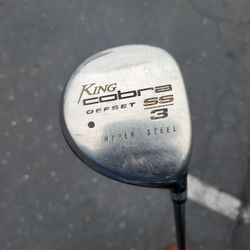 King Cobra Offset SS Hyper Steel 3 Wood featuring a stainless steel clubhead design