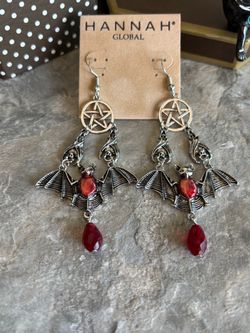Stunning Bat Dangle Earrings