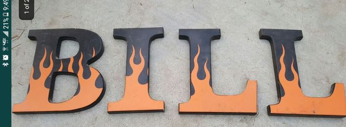HARLEY DAVIDSON wood letters