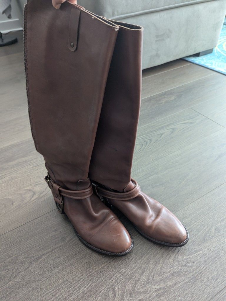 Leather Riding Boots 