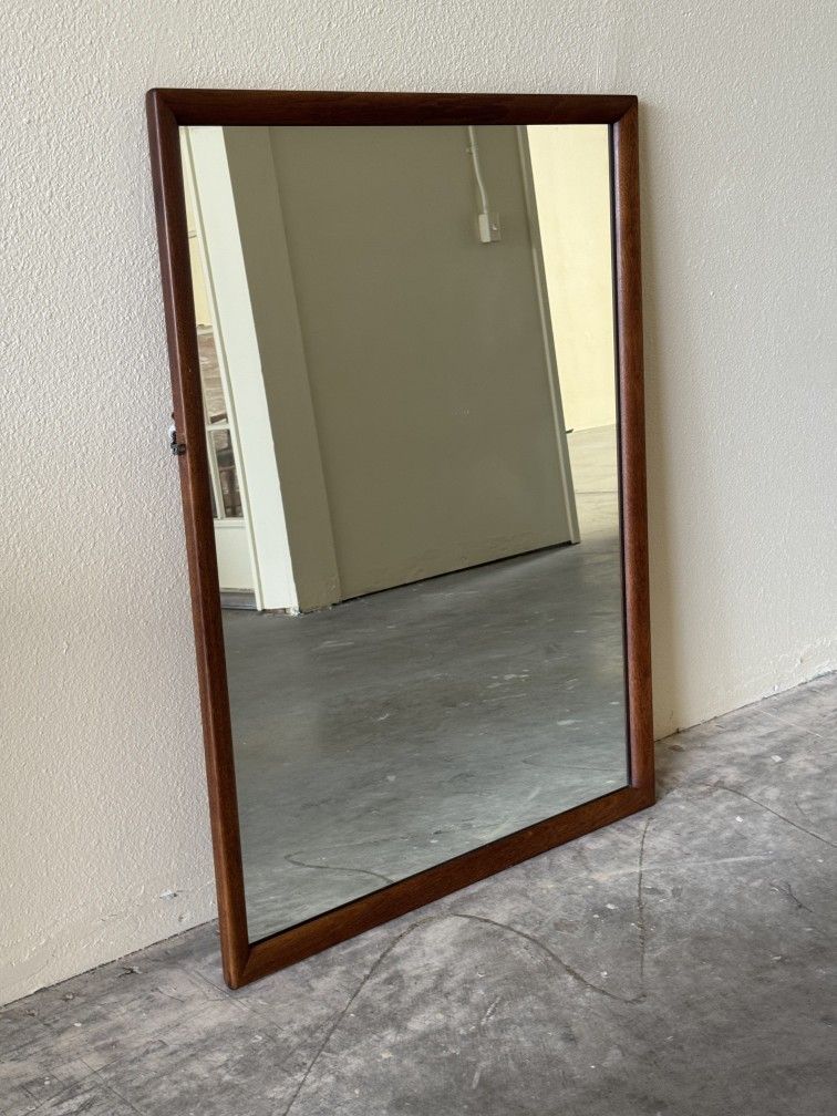 Henredon Walnut Mirror - Vintage 1960s