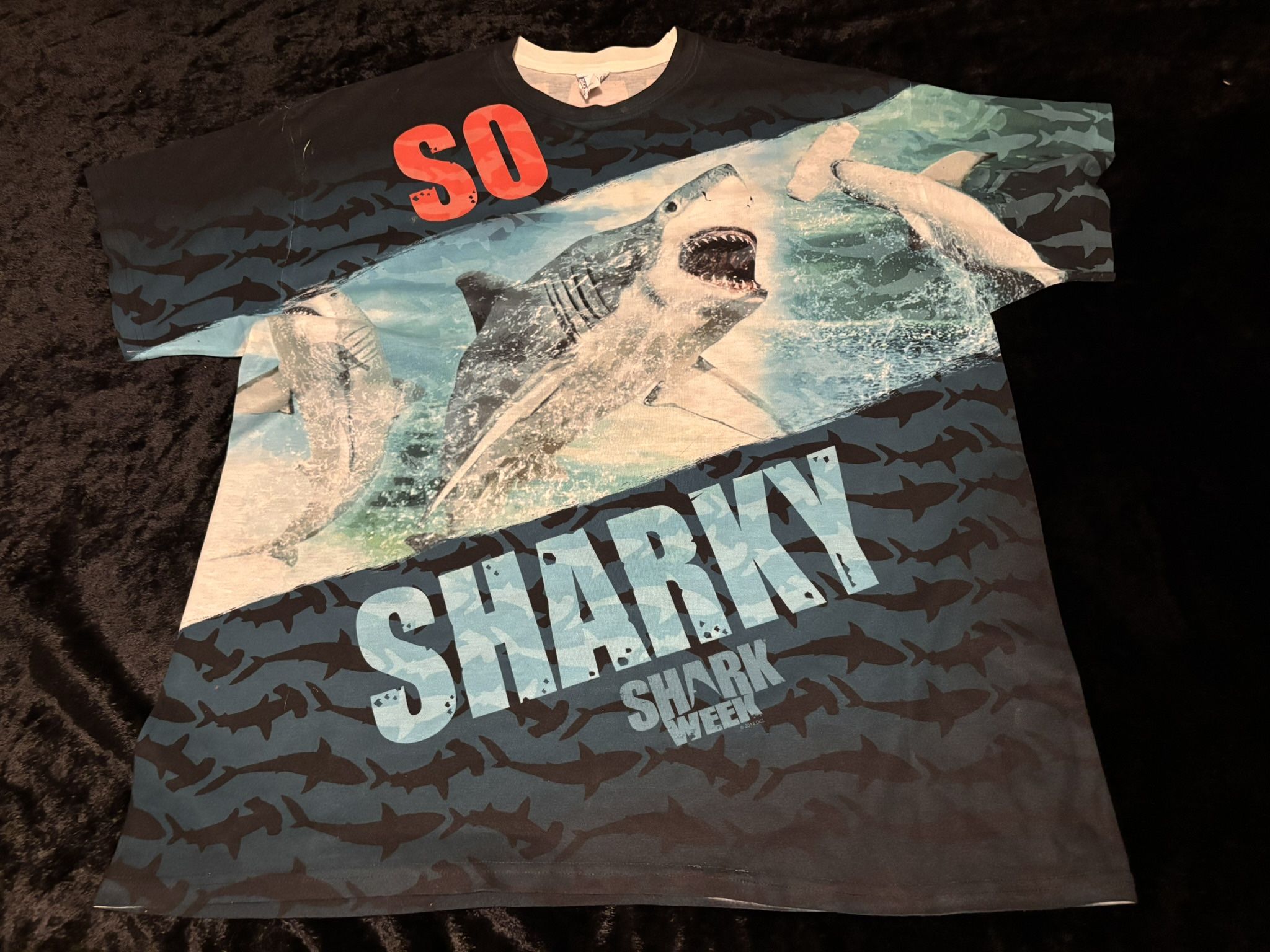 Mens 2XL 2014 Shark Week AOP Tshirt
