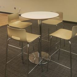 Four Stools And Table