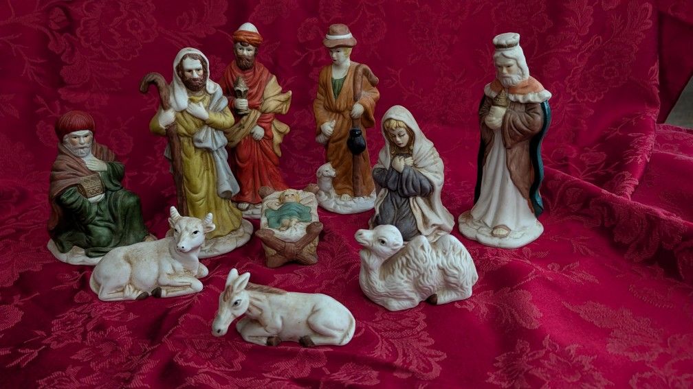 Nativity Set - Hand Painted 10 Pc