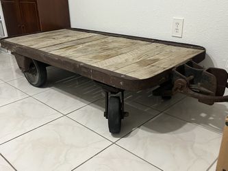 Vintage Train Track Table