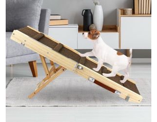 Adjustable Dog Ramp Adjustable Height by Lightweight Non Slip Foldable Wood
