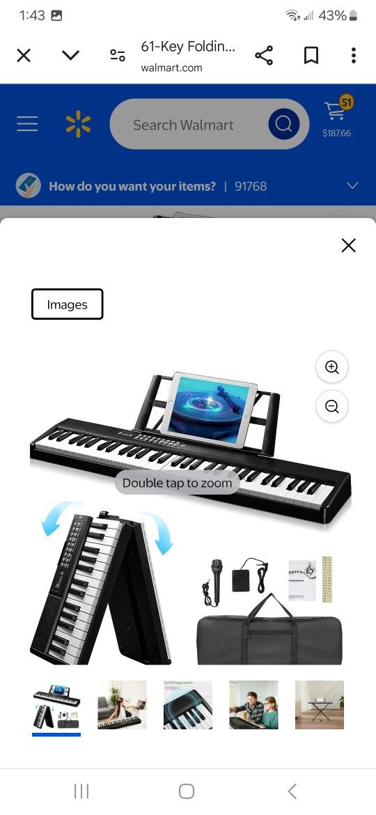 Foldable Piano 61 Keys New In Box Pick Up In Pomona $40