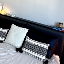 King Bed Frame With Shelf 