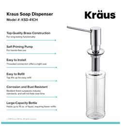 Chrome soap or lotion dispenser