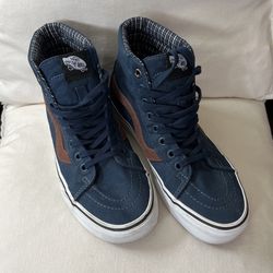 VANS SK8 College Navy, Canvas Brown Sz-7 Mens 8.5 Woman’s