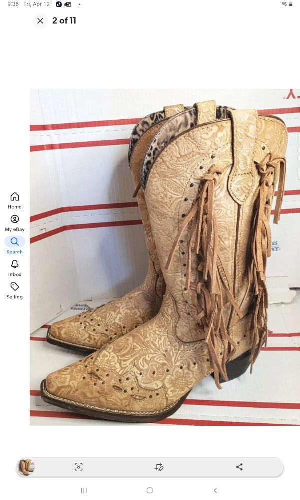 Womens Leather Cowboy Boots Laredos Size 9 NEW
