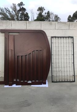 Dark Cherry Wood Baby Crib w/mattress