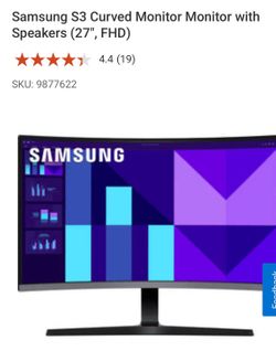 Samsung S3 Curved Monitor Monitor with Speakers (27", FHD)