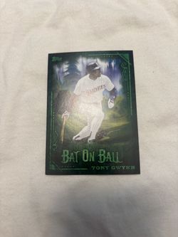 2025 Topps X Bobby Ross Joy Of Baseball Bat On The Ball Green Parallel Numbered To /75 Tony Gwynn 