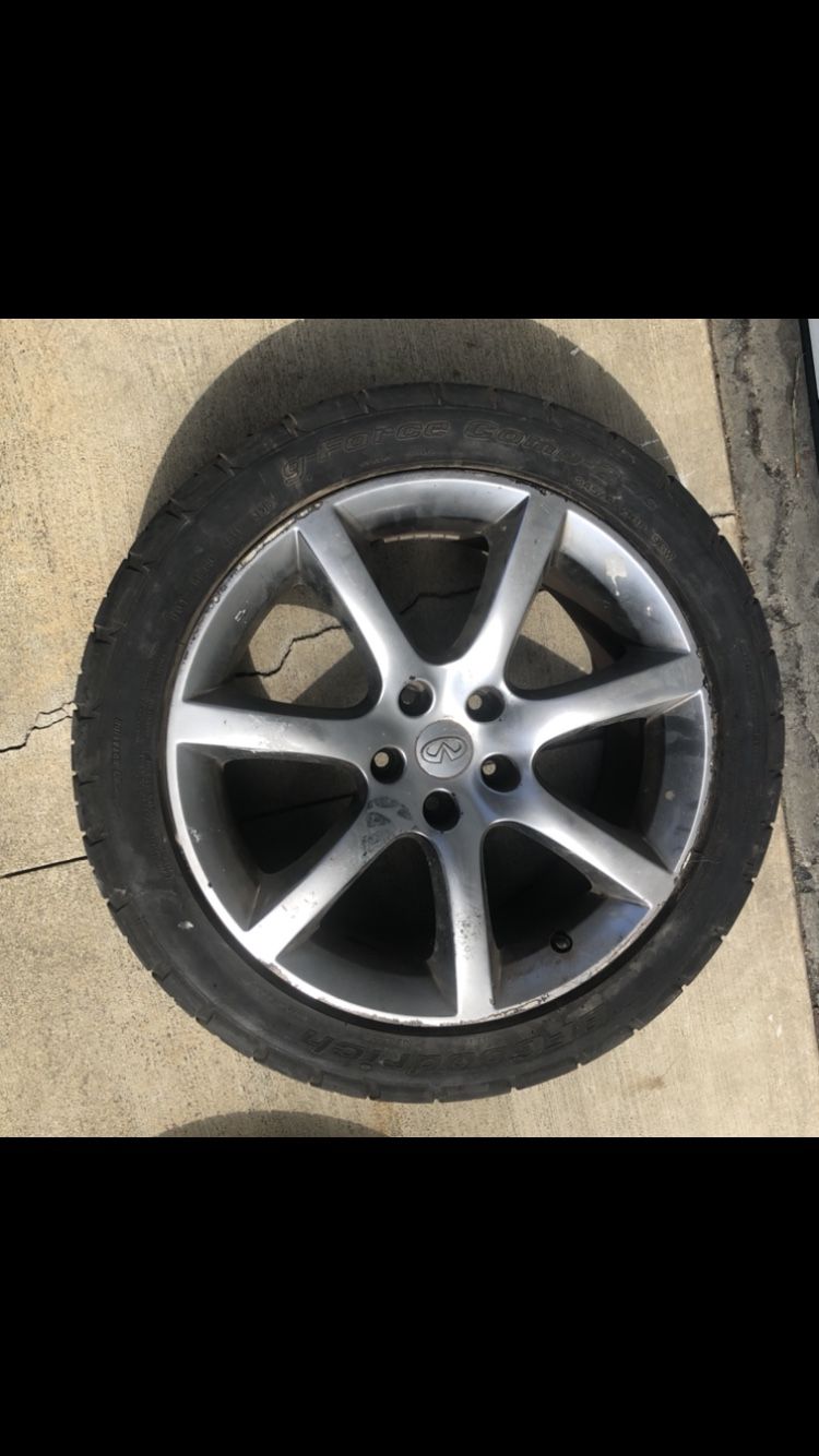 1 X 245/45r18 5x4.5 5x114.3 Stock Infiniti G35 G37 Lexus IS Toyota Camry Ford Mustang Civic Sentra Altima rim Wheel Tire
