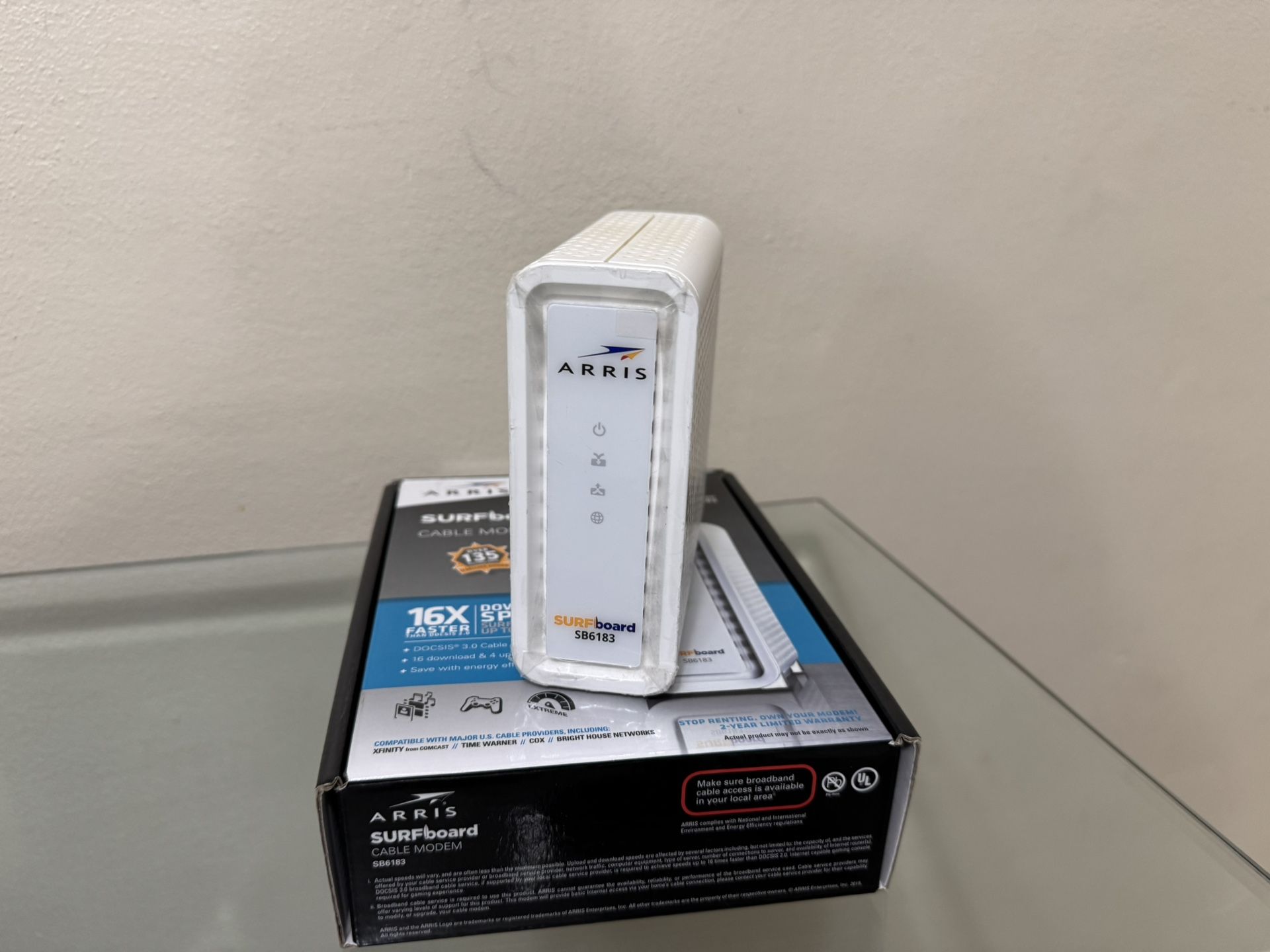 ARRIS® Surfboard® SB6183 Cable Modem, White