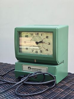Vintage Acroprint Time Clock – Works Perfectly – Includes Key – Industrial Decor