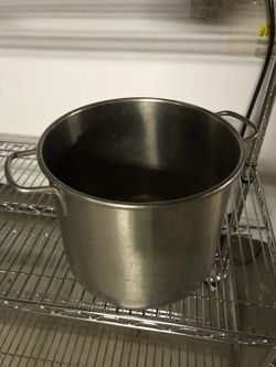 Stainless steel stock pot very old