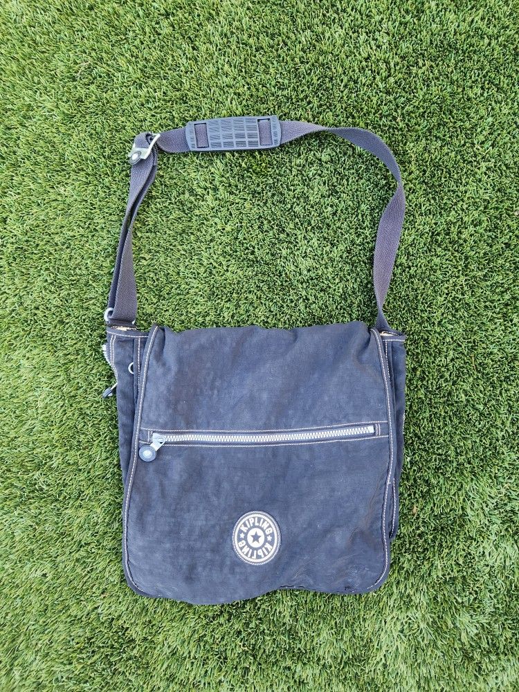 Kipling Madhouse Messenger Black Nylon Expandable Large Laptop Crossbody Bag