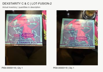 Pokemon Center Fusion Strike ETB Pair - 2 Sealed Mew Boxes