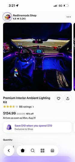 Red line mods Premium Interior Ambient Lighting Kit