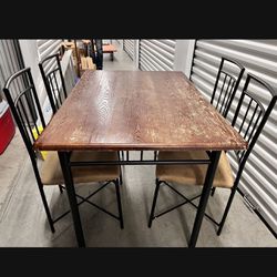 Vintage style dining table set with 4 chairs 