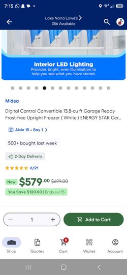 Stand up freezer