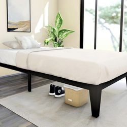 New! Twin Bed Frame Metal Platform Bed Frame with Steel Slats Without Headboard