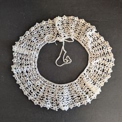 Handmade White Crochet Lace Collar Accessory 18 Length 3 Width