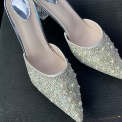 Sparkly Pearl Heels