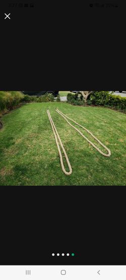 1.5 x 30' Hemp Natural Battleropes 