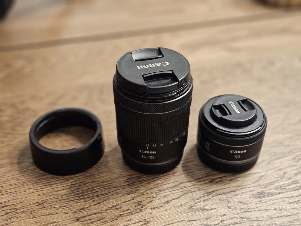 Canon Lens RF 50 mm and 24-105 mm