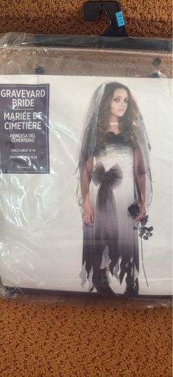 Graveyard Bride Halloween Costume Child Large 12-14