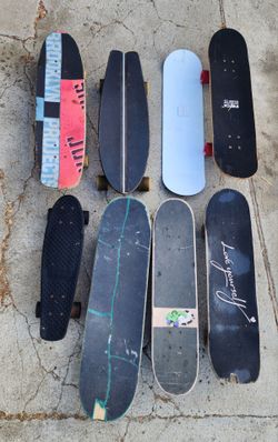 7 Skateboards & 1 Deck Lot