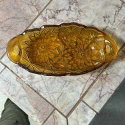 Vintage Indiana glass company relish, dishes