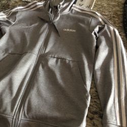Men’s Adidas Gray track jacket MEDIUM(fits like a LARGE)