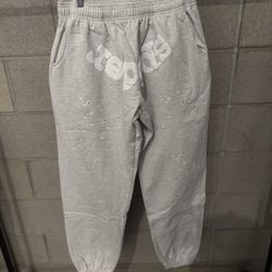 spider sweatpants gray webbed 